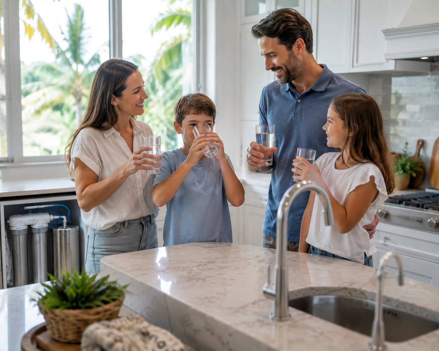 Family is Drinking Clean Water in Florida due to plumbers
